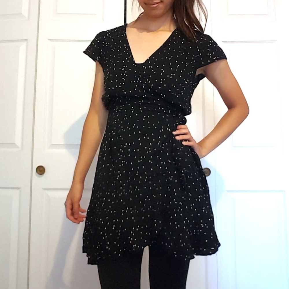 NWOT Mossimo Black Polka Dot Cover-up Dress